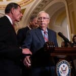 US Senate Leader Mitch McConnell 85, Freezes at Press Briefing