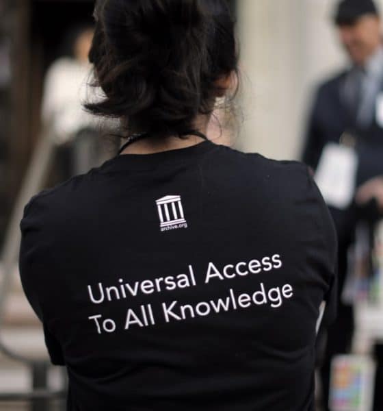 An Internet Archive staff member t-shirt - Getty Images