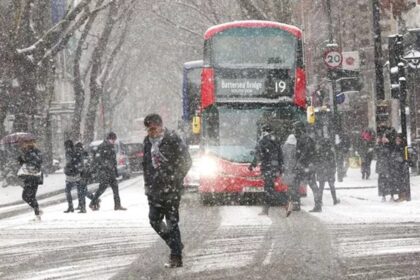 London, snow, Britain, weather