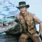 Burt and Paul Hogan in Crocodile Dundee