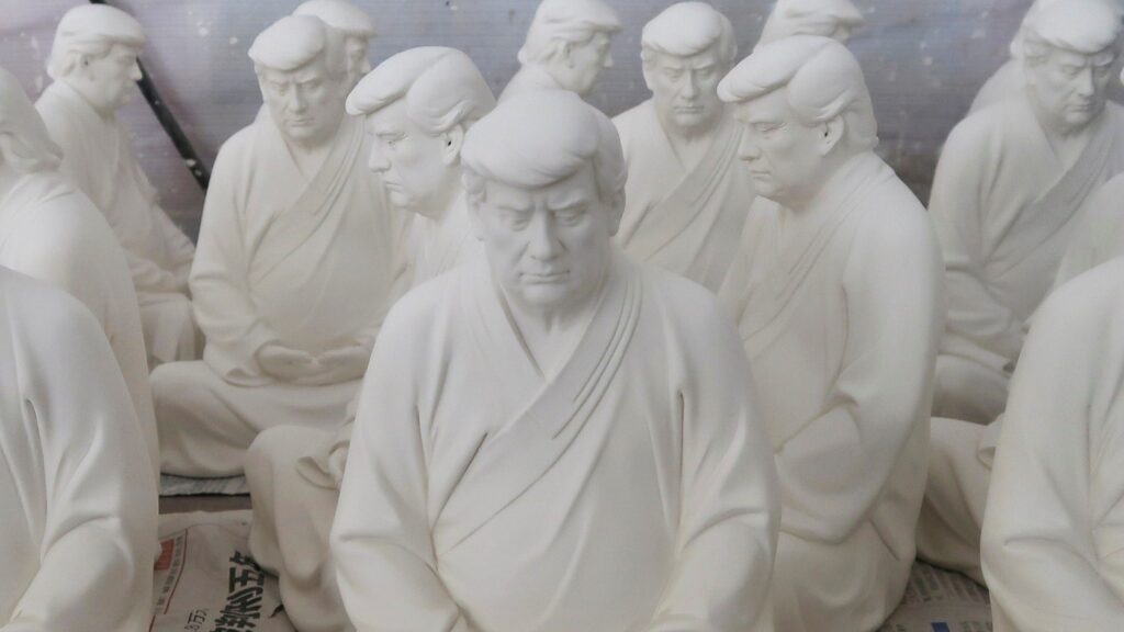 Zen-like Trump Statues