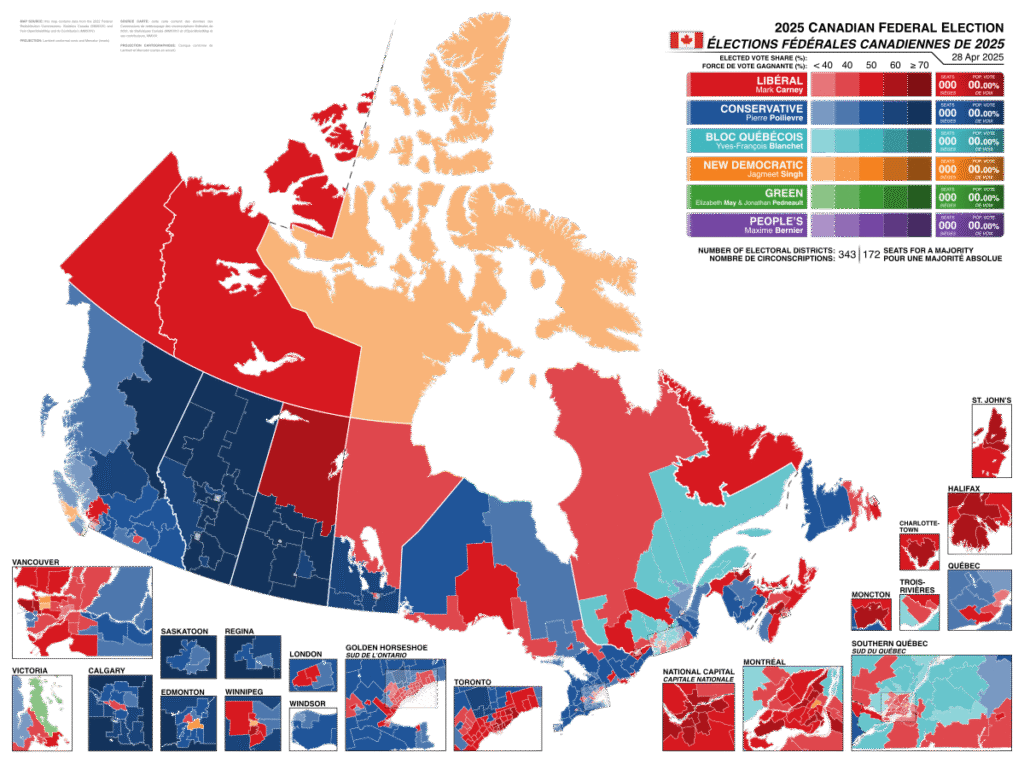 Canada 2025 Electoral Results and Regional Realities